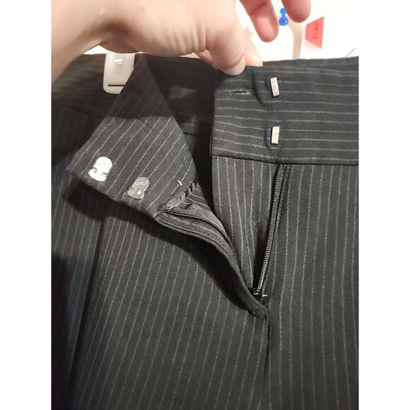 Covington Rosa Womens Pin Stripe Black Flat Dress Pants Straight Leg sz 16 - Picture 4 of 5
